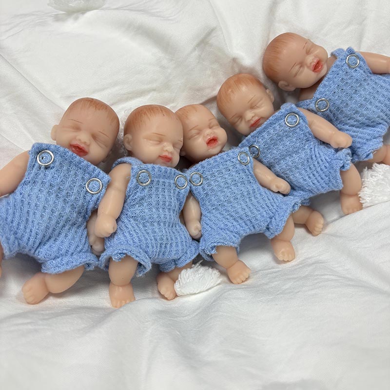 5pcs/set 4inches Handmade High - Reborn Baby Doll Silicone Realistic 评论和价格