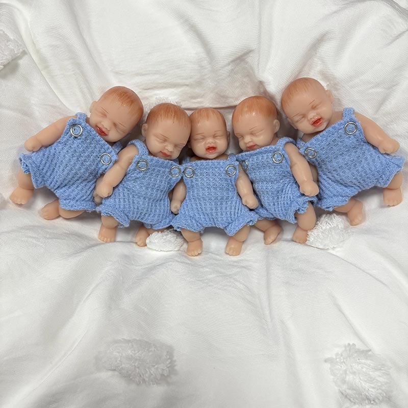 5pcs/set 4inches Handmade High - Reborn Baby Doll Silicone Realistic 评论和价格