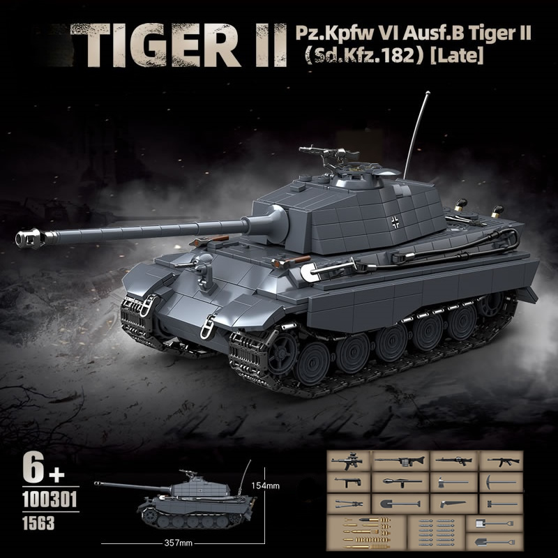 WW2 Military The King Tiger He - Lego Compatible Military Tank 评论和价格