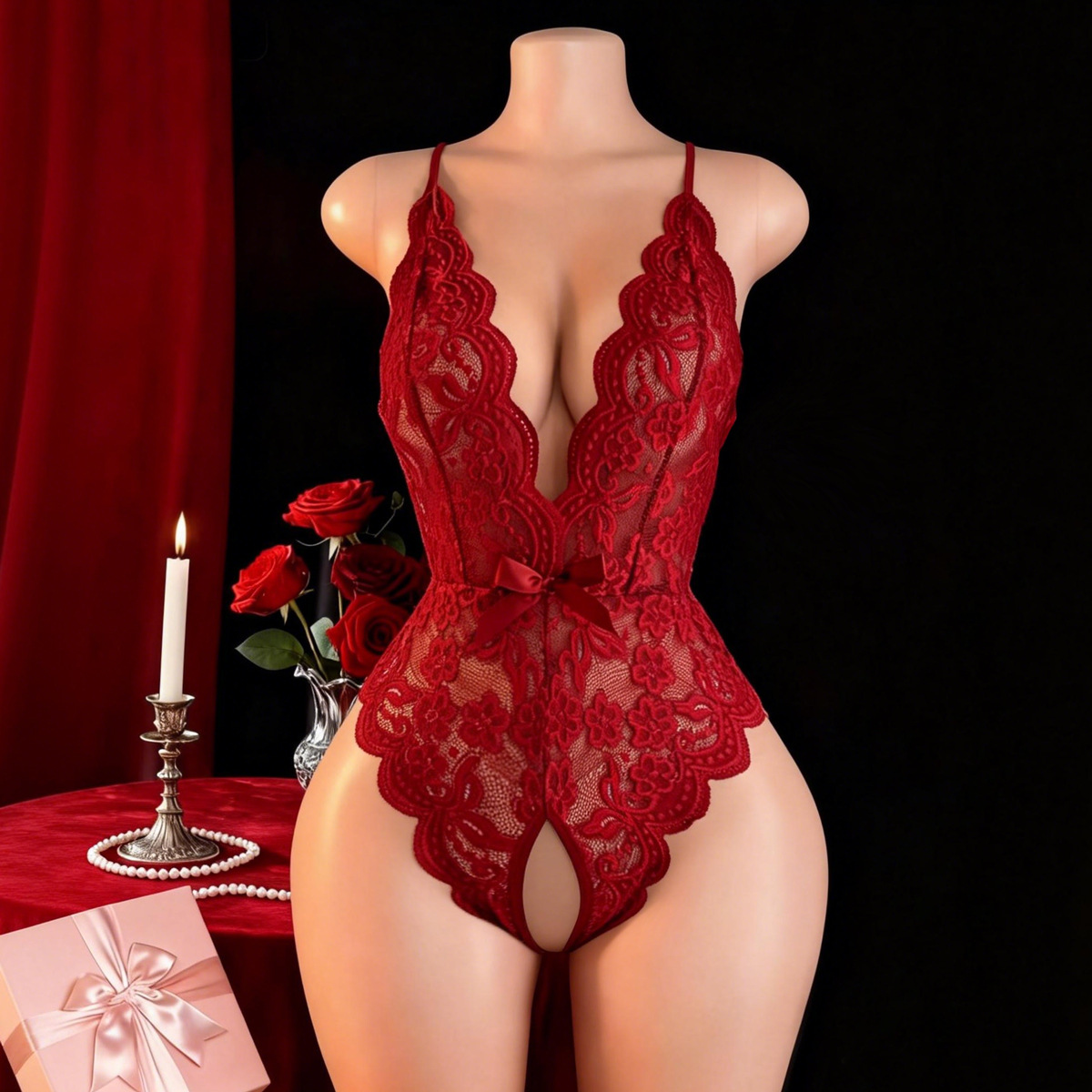 Hot Crotchless Sexy Lingerie F - Dolls 评论和价格