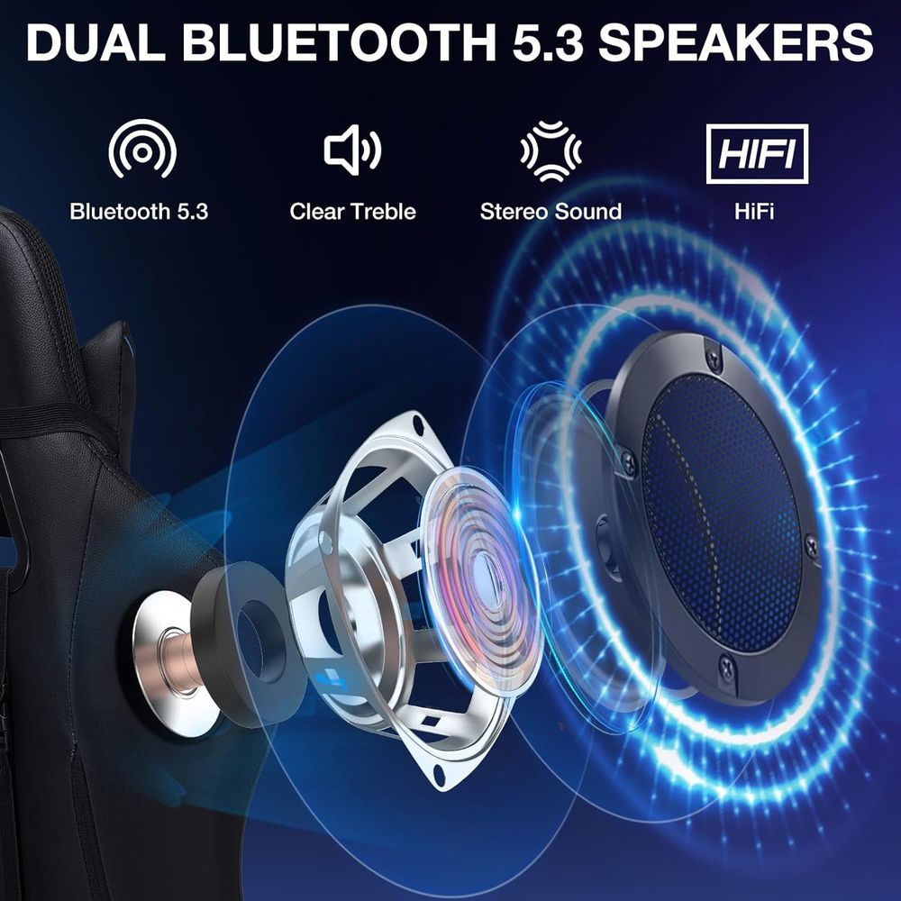 RGB Gaming Chair with Bluetoot - Video Games 评论和价格