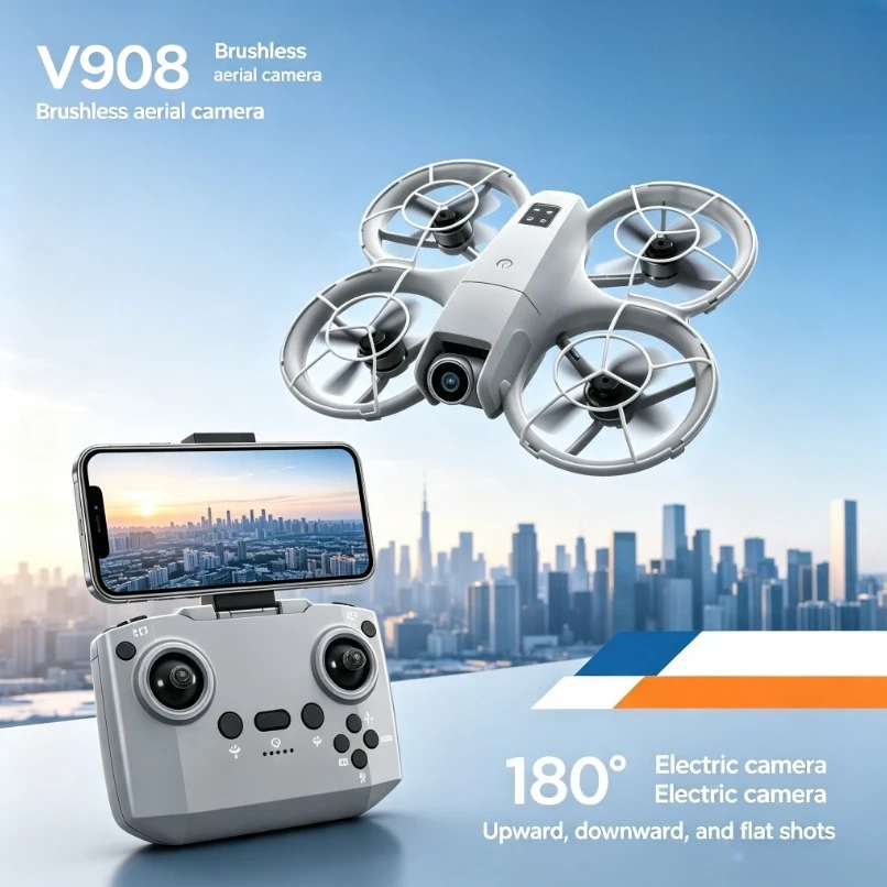 Original V908 Foldable GPS Dro - Fpv Brushless Rc Drone 4K 评论和价格
