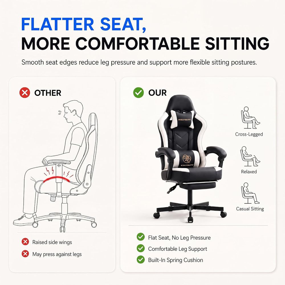 Desk Computer Gaming Chair - H - Video Games 评论和价格