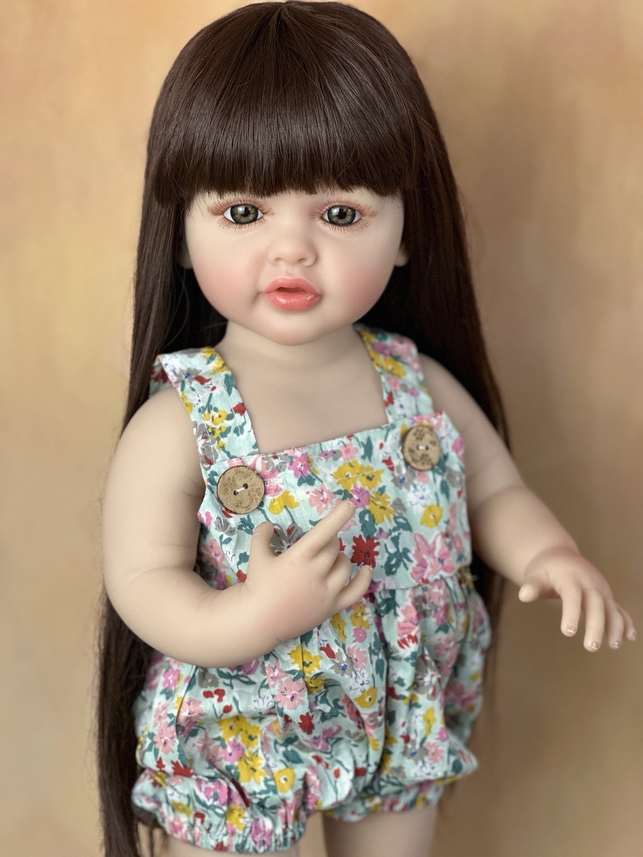 22Inch Cuddly Full Body Silico - Reborn Baby Doll Silicone Realistic 评论和价格