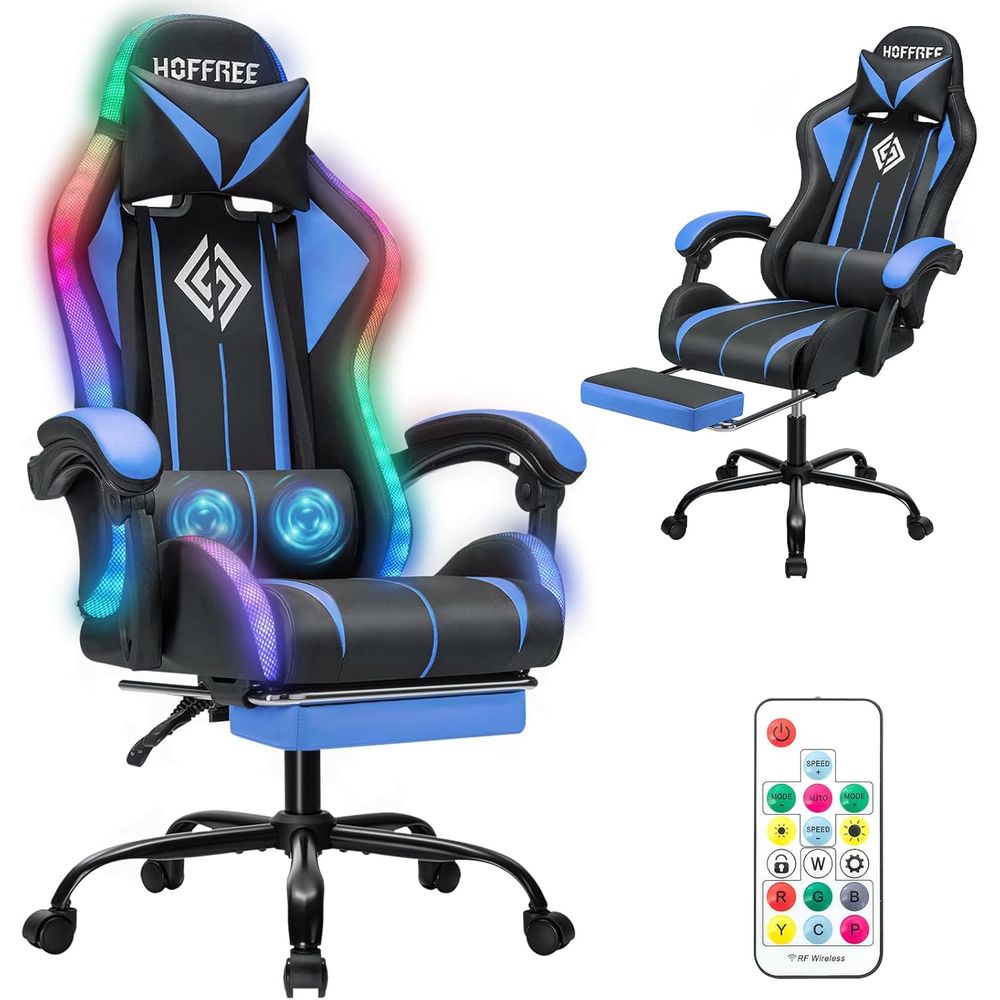 LED Gaming Chair with Massage  - Video Games 评论和价格