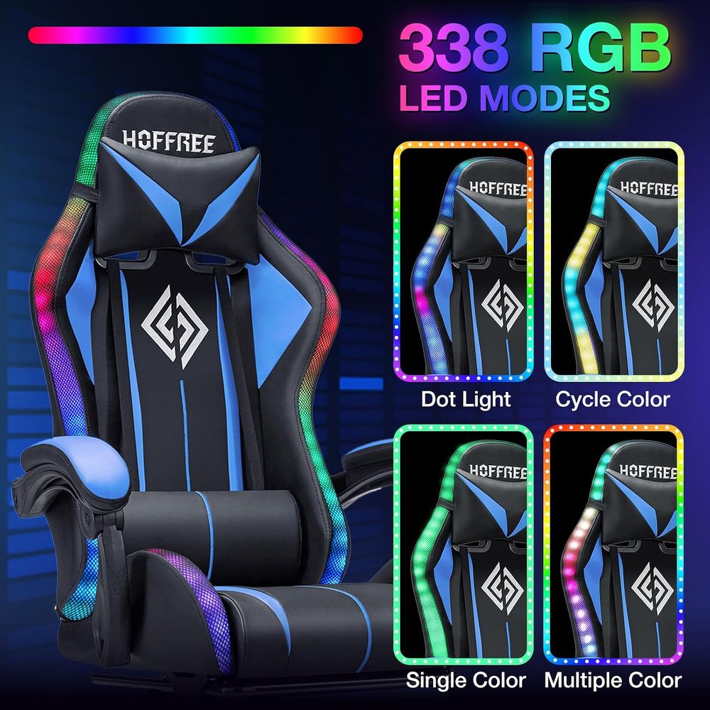 LED Gaming Chair with Massage  - Video Games 评论和价格
