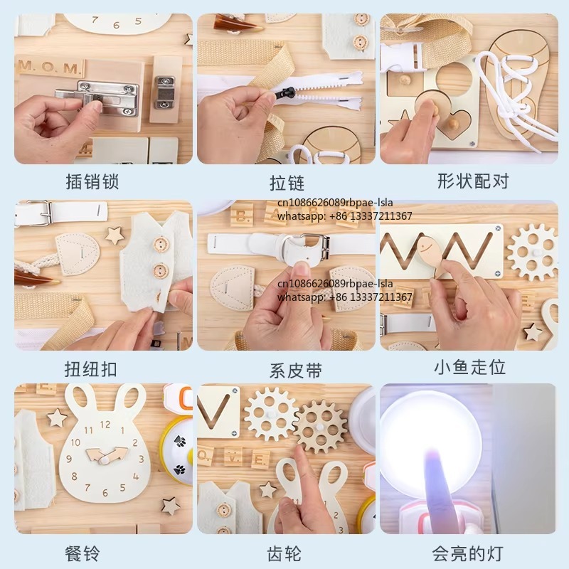 Montessori Busy Board Wooden S - Montessori Wooden Busy Board Toddler 评论和价格