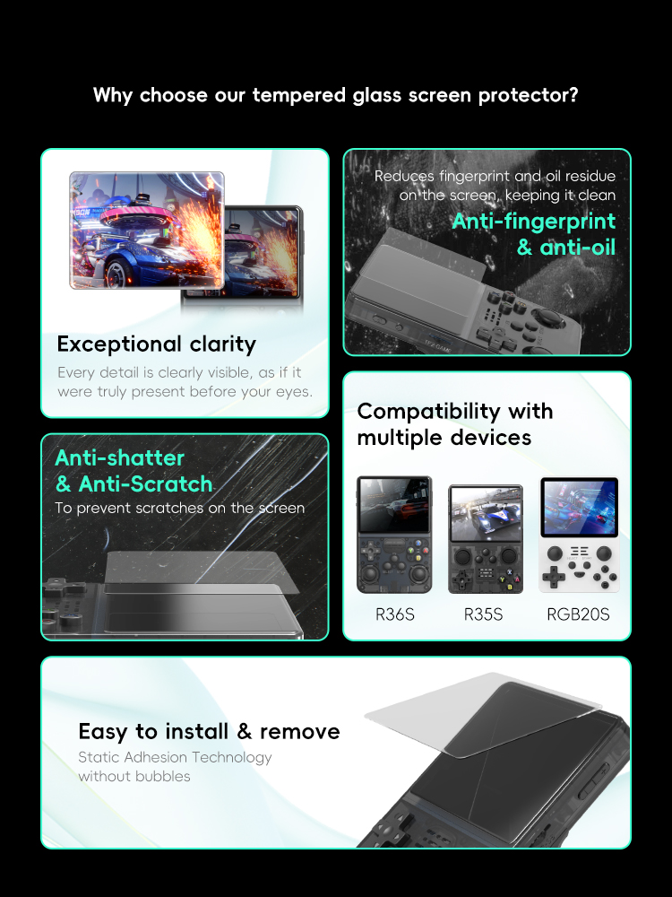 DATA FROG Tempered Glass Scree - Retro Handheld Game Console R36S 评论和价格